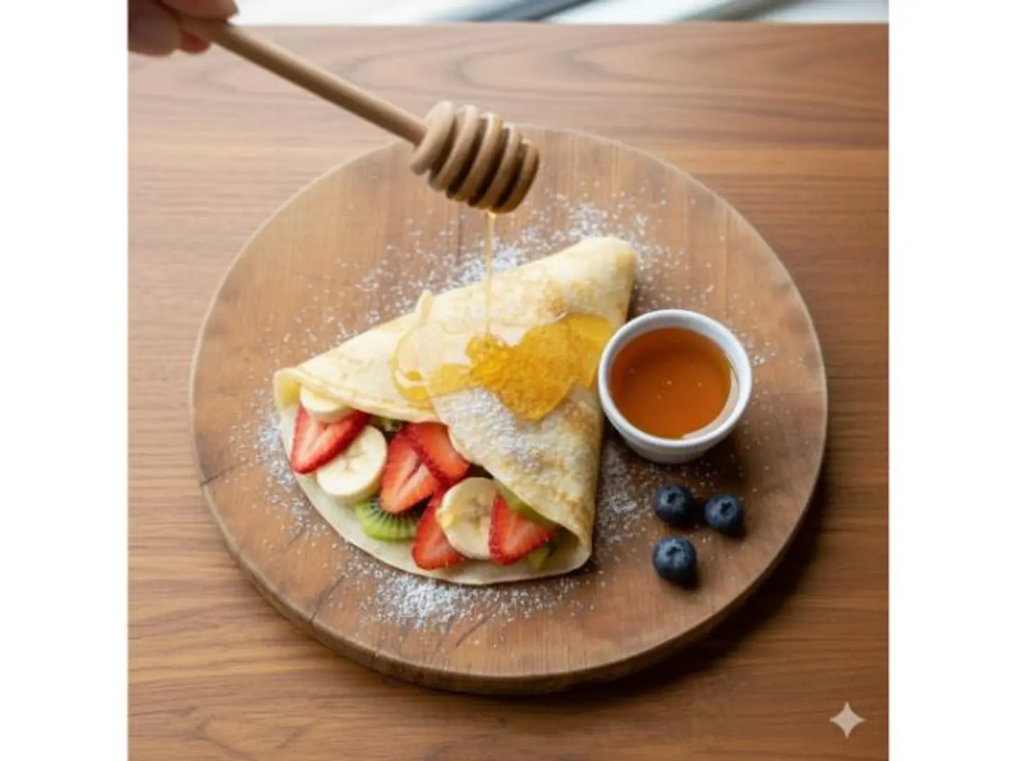 Fruit And Honey Crepes