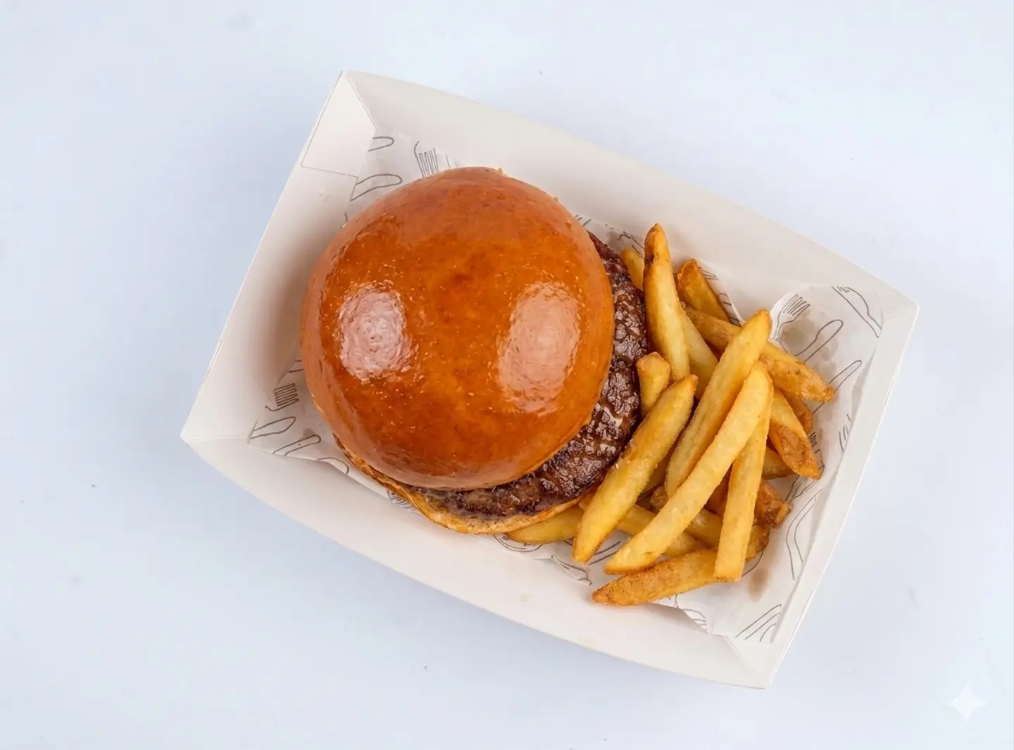 Classic Beef Burger W/Fries