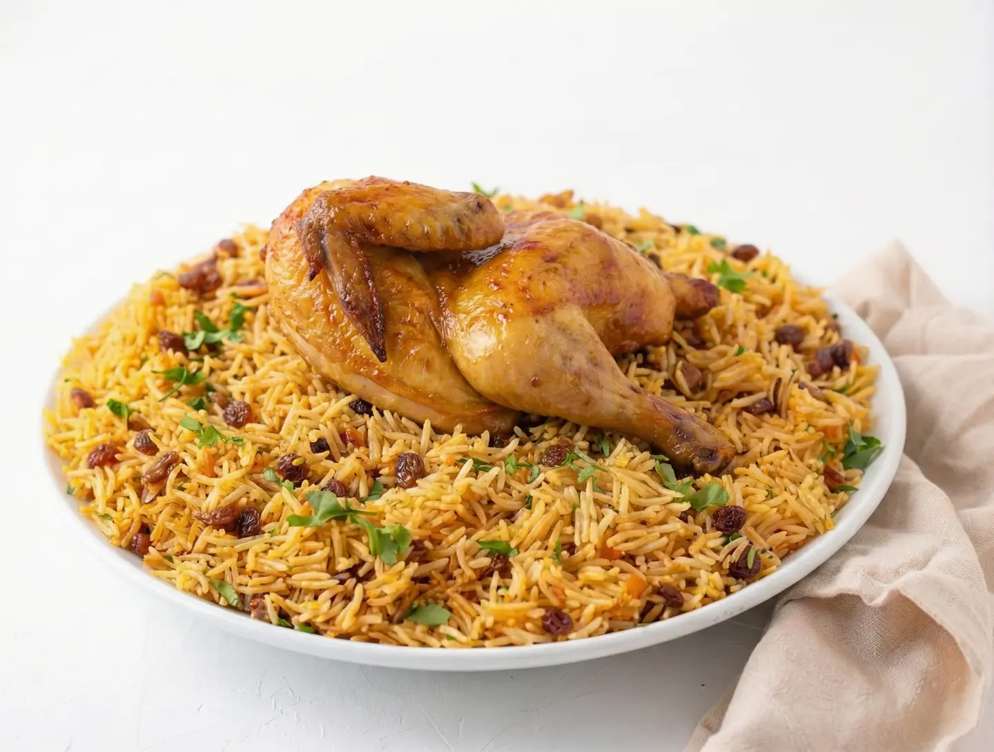 Grilled Chicken With Rice - Half A Chicken