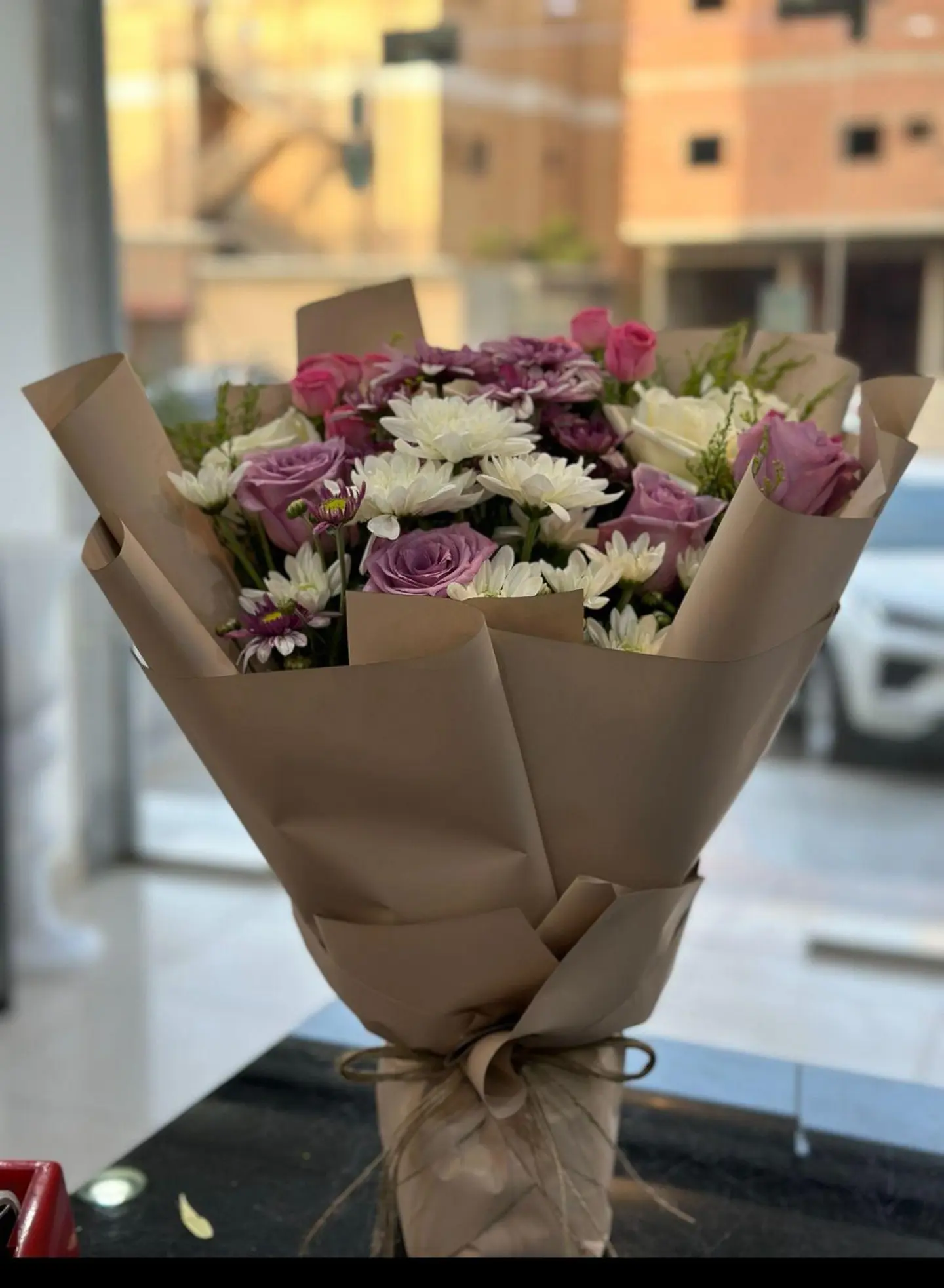 باقة زهور متفتحة