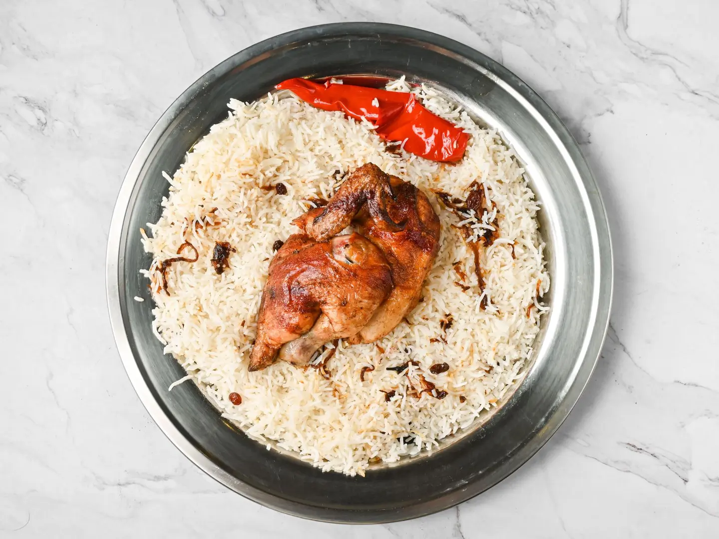 دجاج شواية مع رز بشاوري