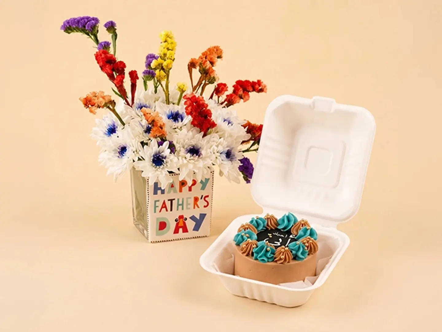 Father’s Day Flowers & Mini Chocolate Cake Gift Combo