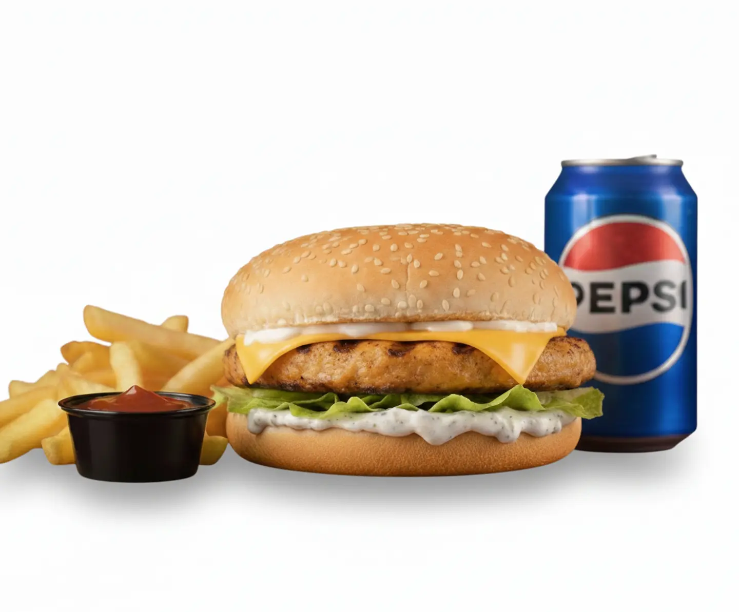 Grilled Chicken Burger Meal