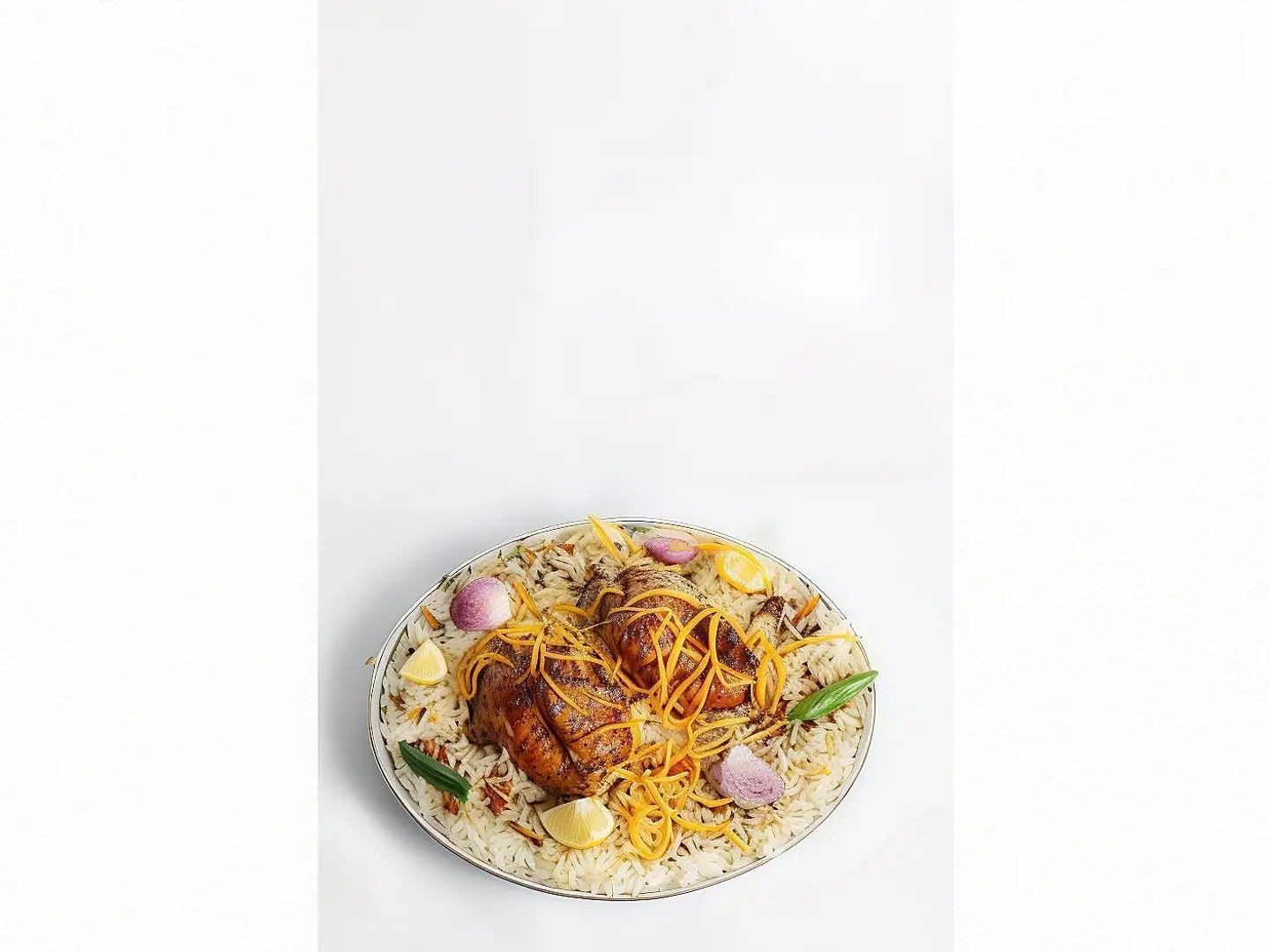 Grilled Whole Chicken With Mathlouthah Rice