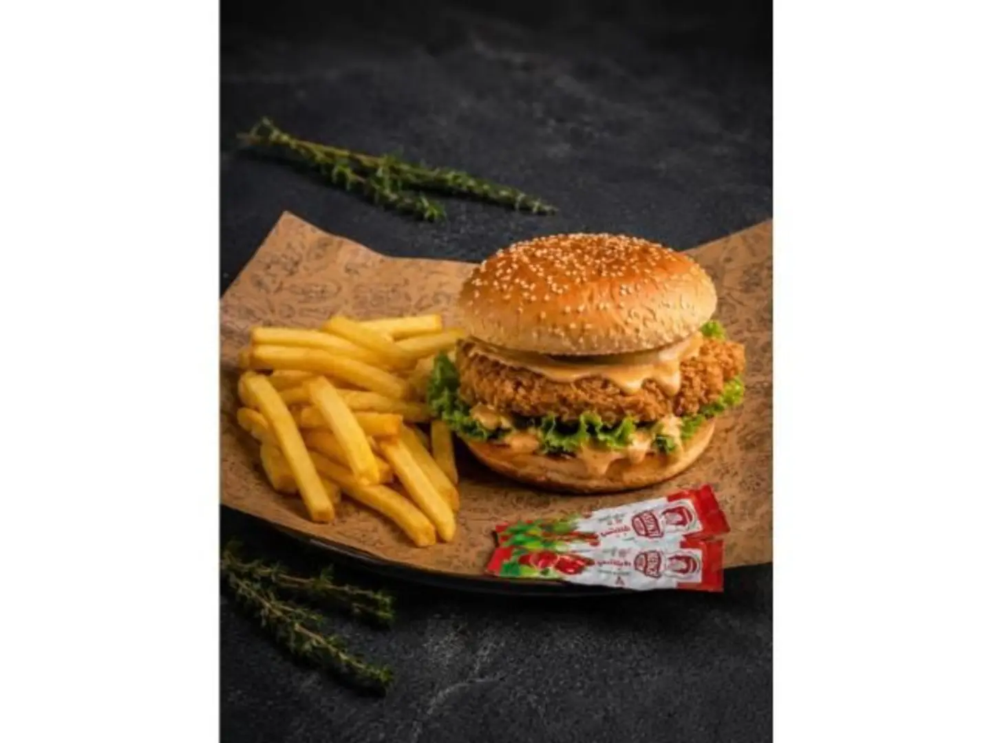 Double Chicken Burger With Cheese