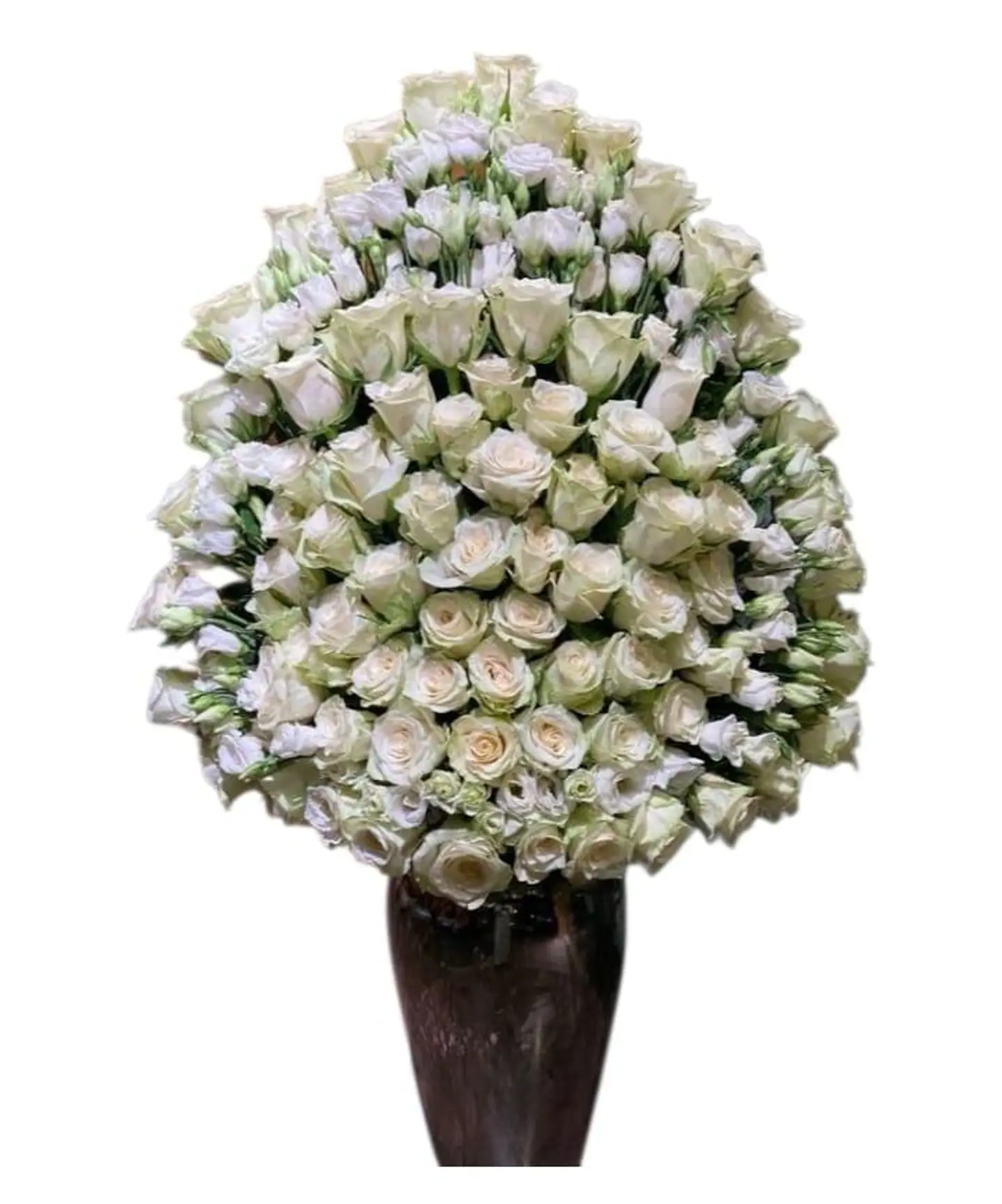 White Rose Flower Vase