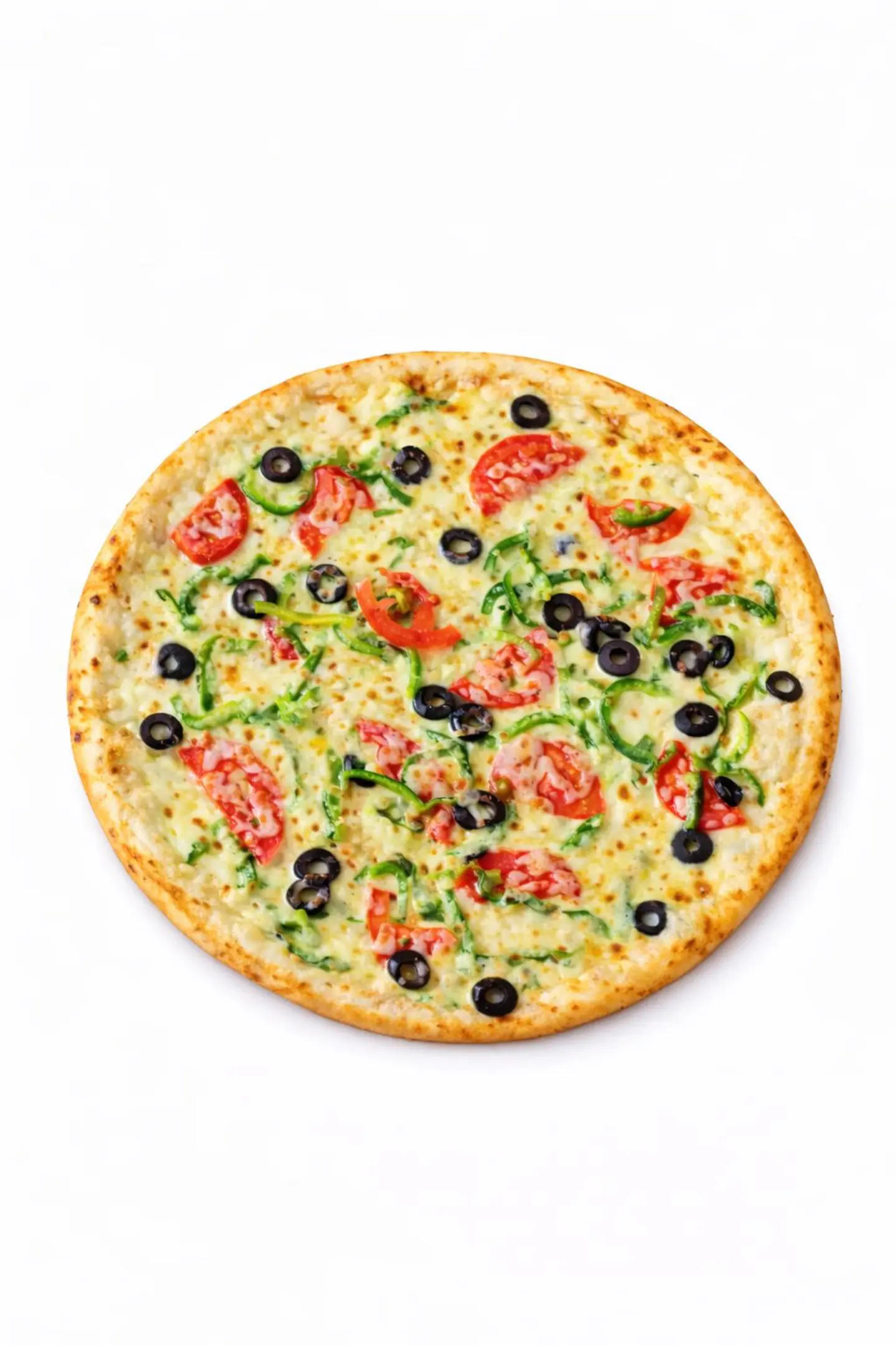 بيتزا جبن سائل مع خضار