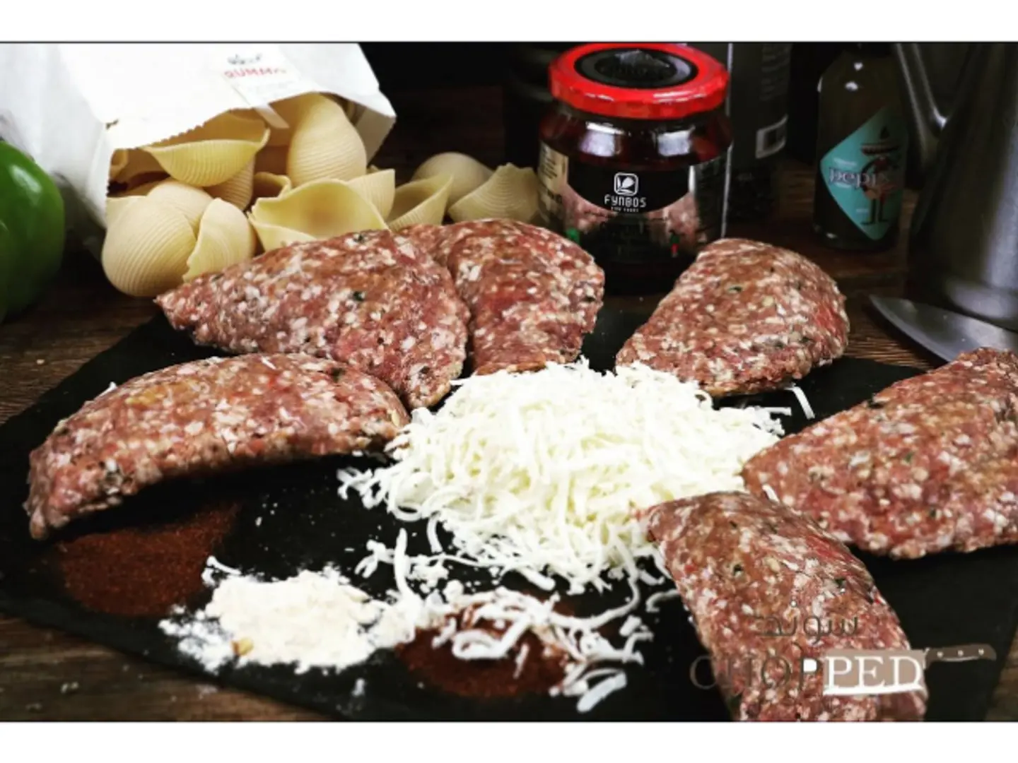 أقراص الكفته بالجبنه