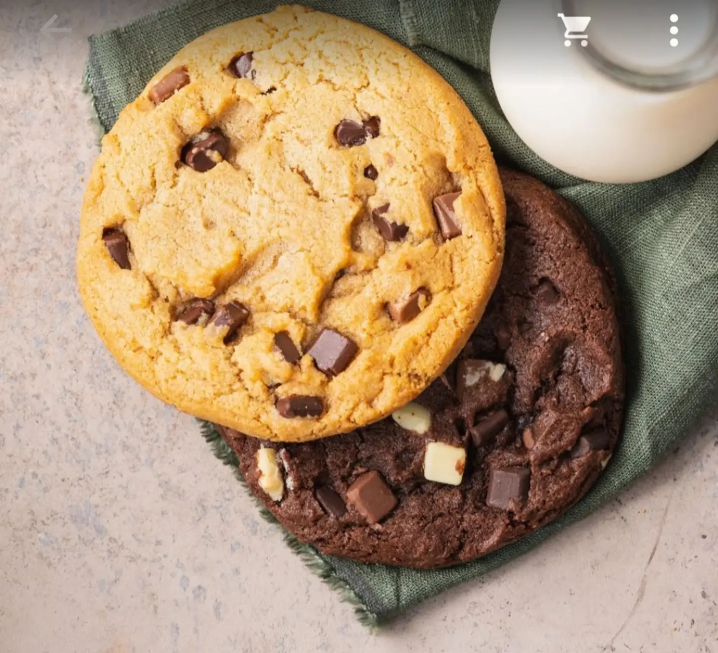 كوكيز شوكلاته وفانيليا