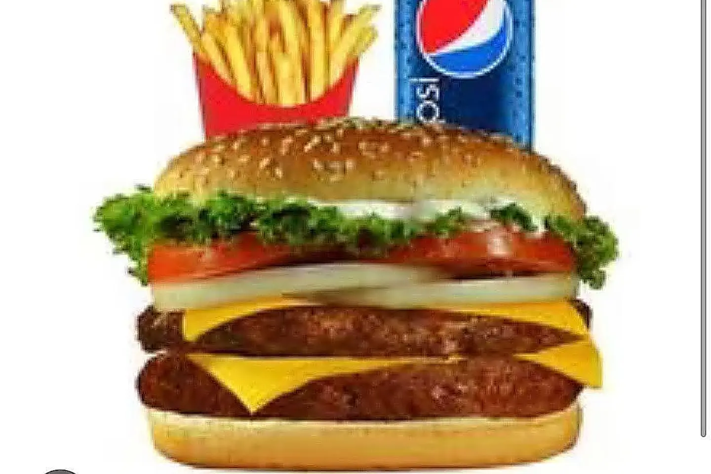 دبل لحم وجبه