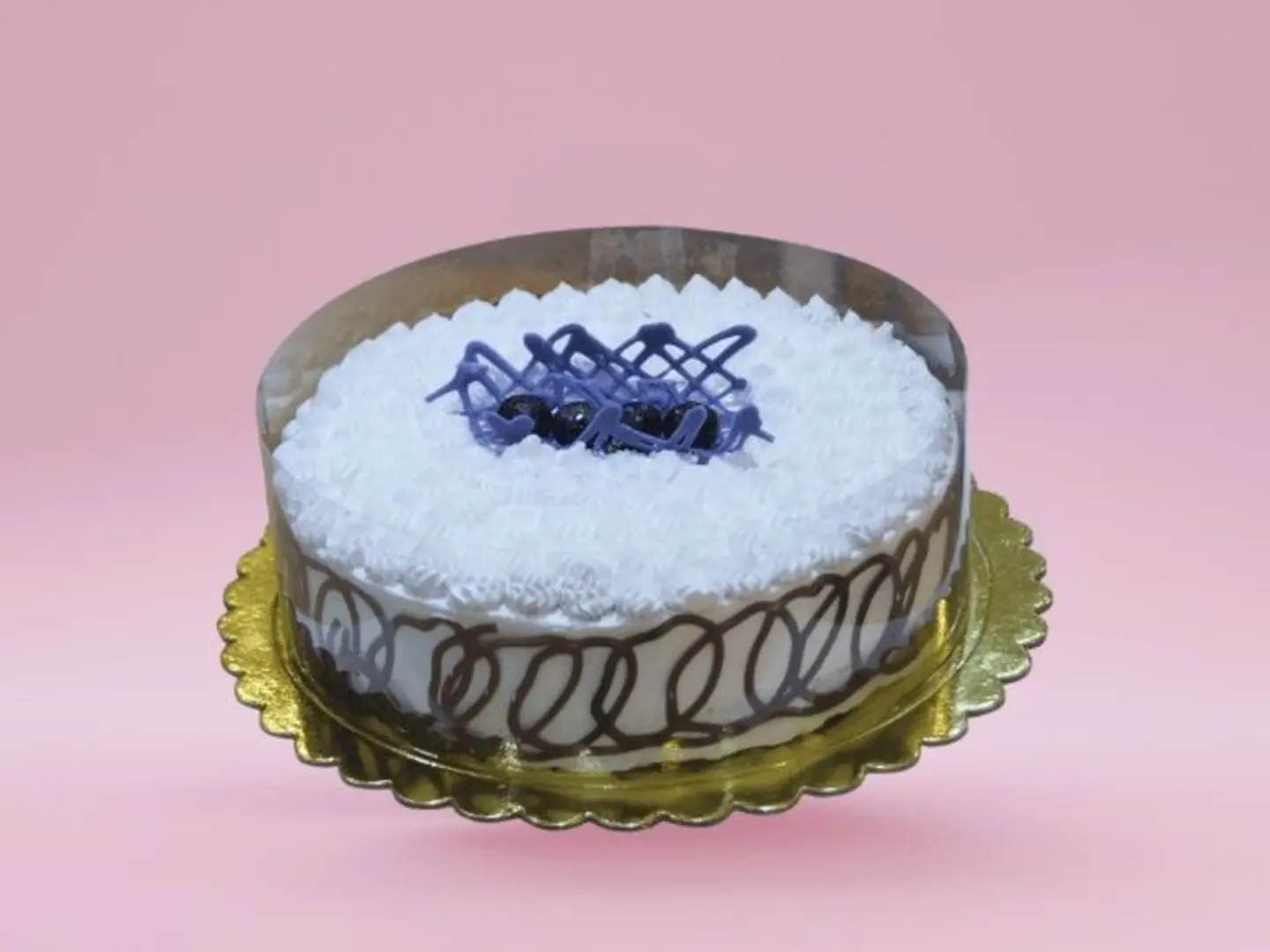كيكة مخملية زرقاء صغيرة