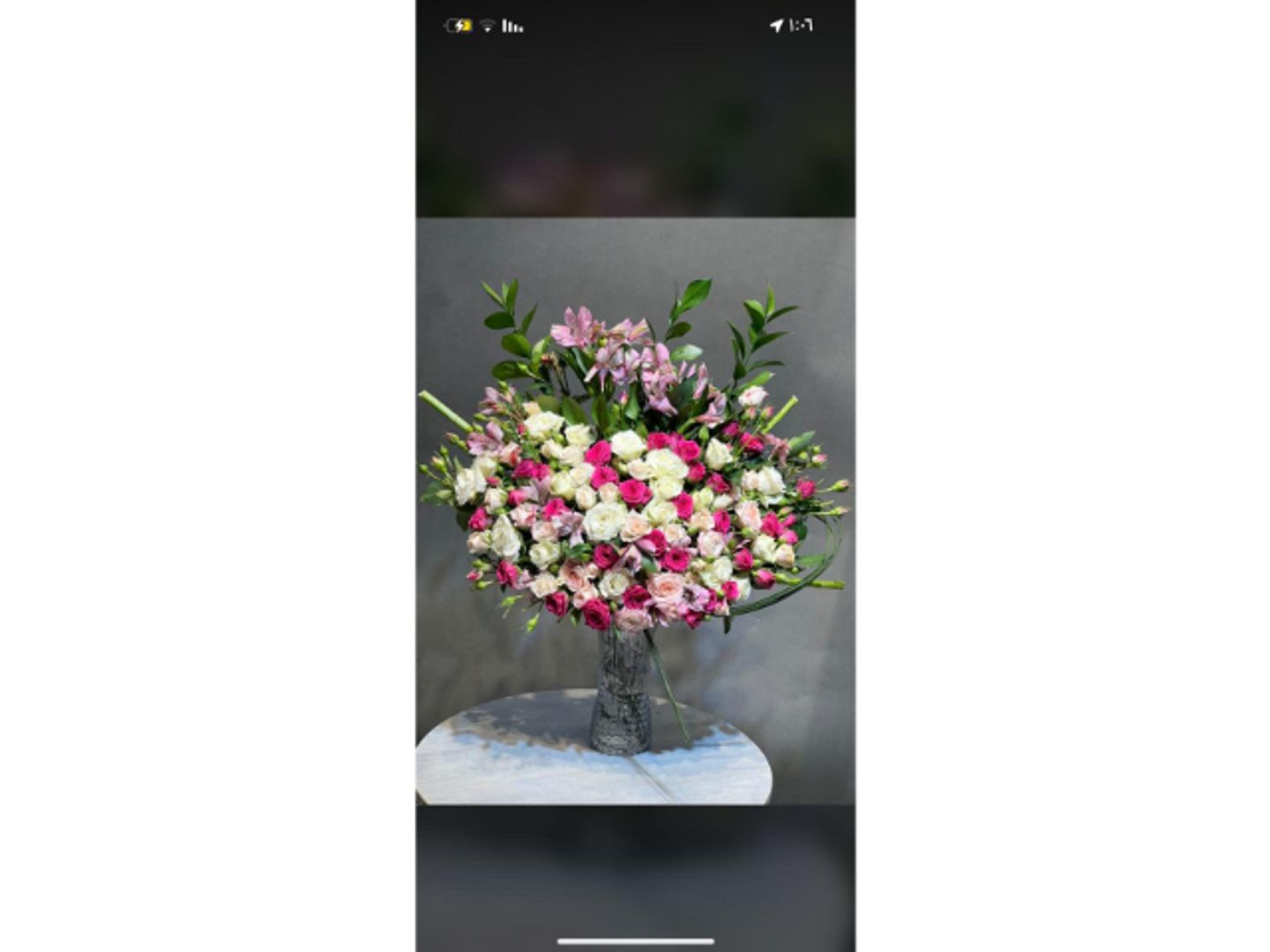 باقة بيبي روز منسقه مع فازه