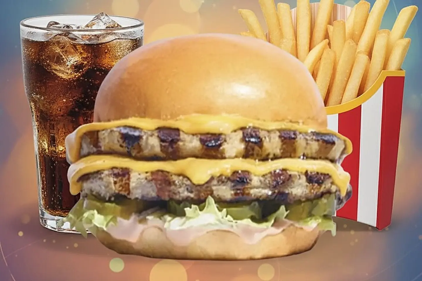 Double Chicken Burger Meal