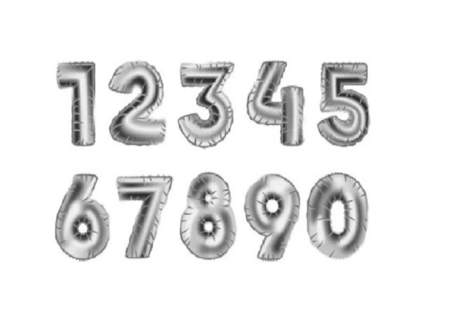 بالونات هيليوم ارقام