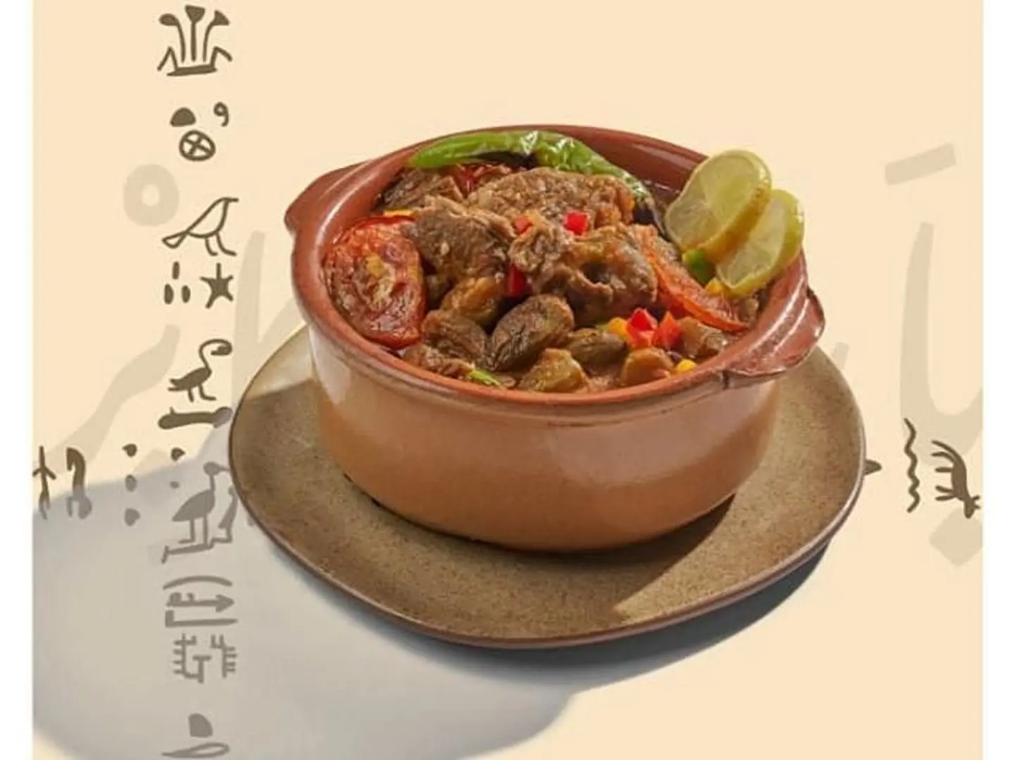 طاجن بامية باللحمة