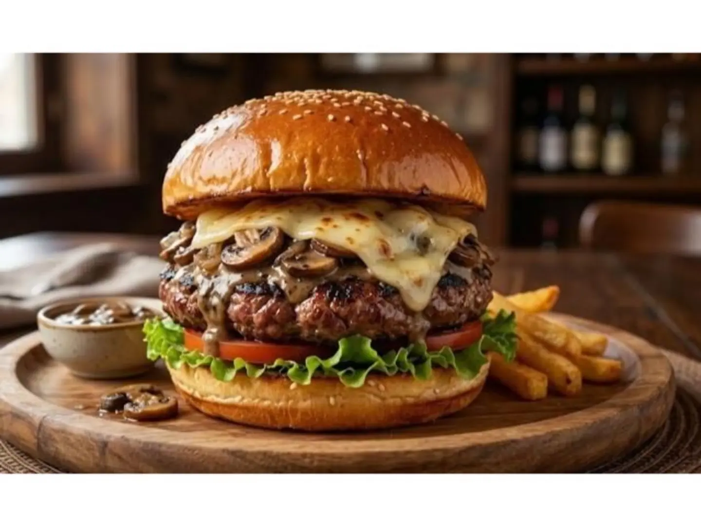 Mushroom Beef Burger