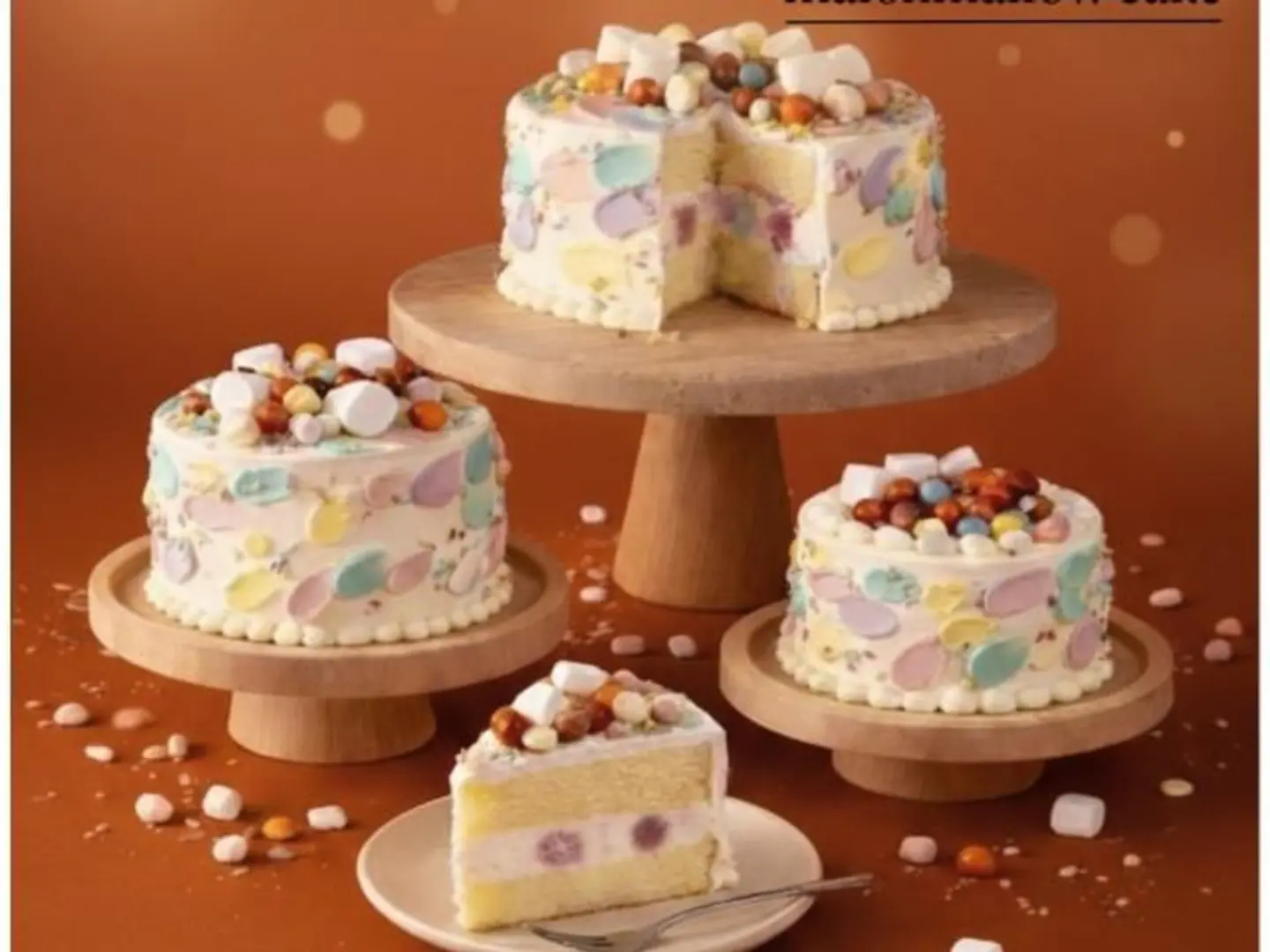 قطعة كيك مارشميلو