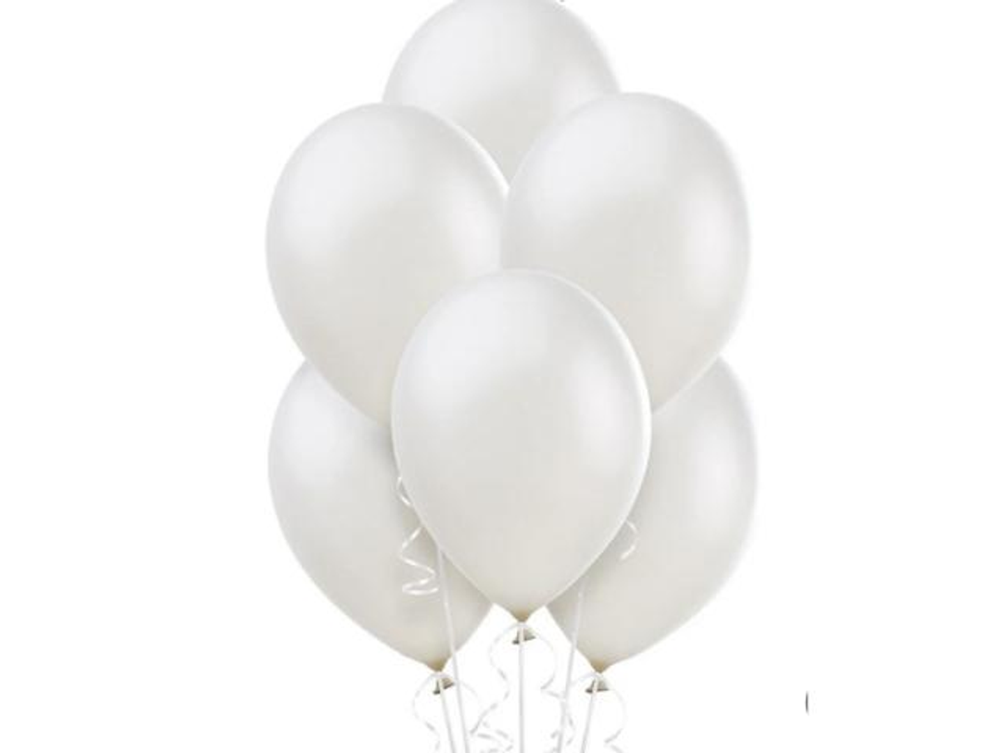 بالون هيليوم سادة ابيض