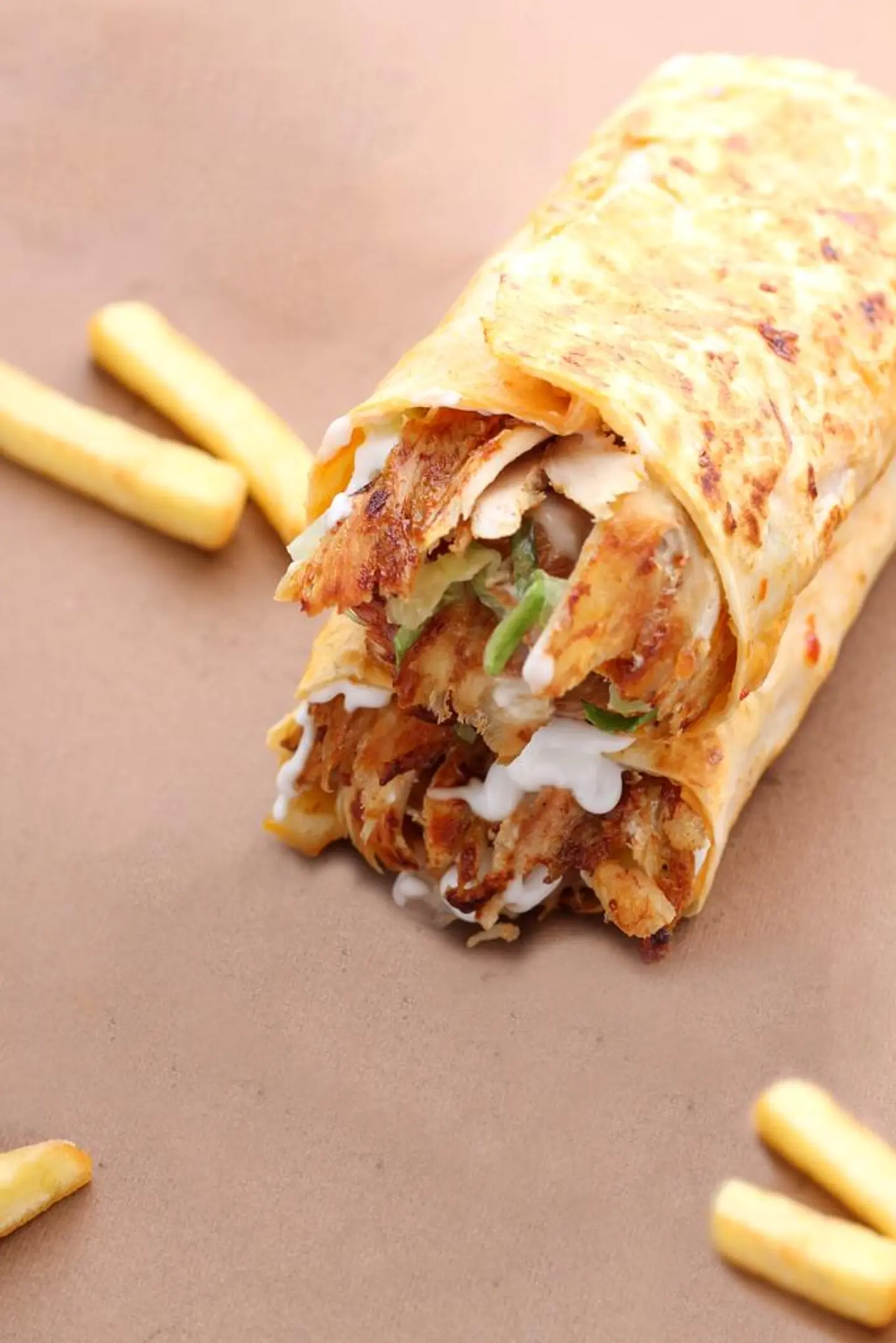 Sarukh Shawarma In Red Bread