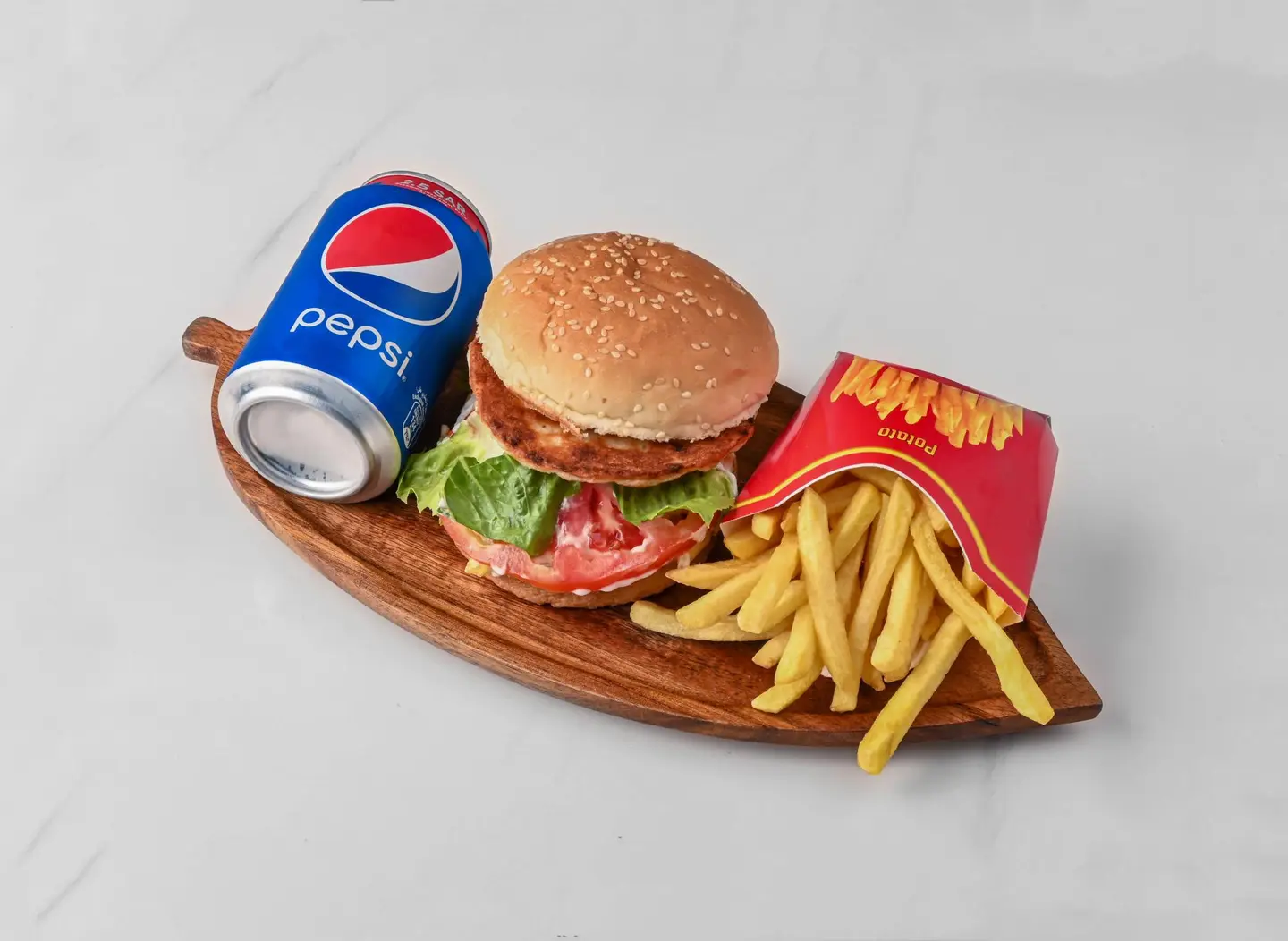 وجبة برجر دجاج