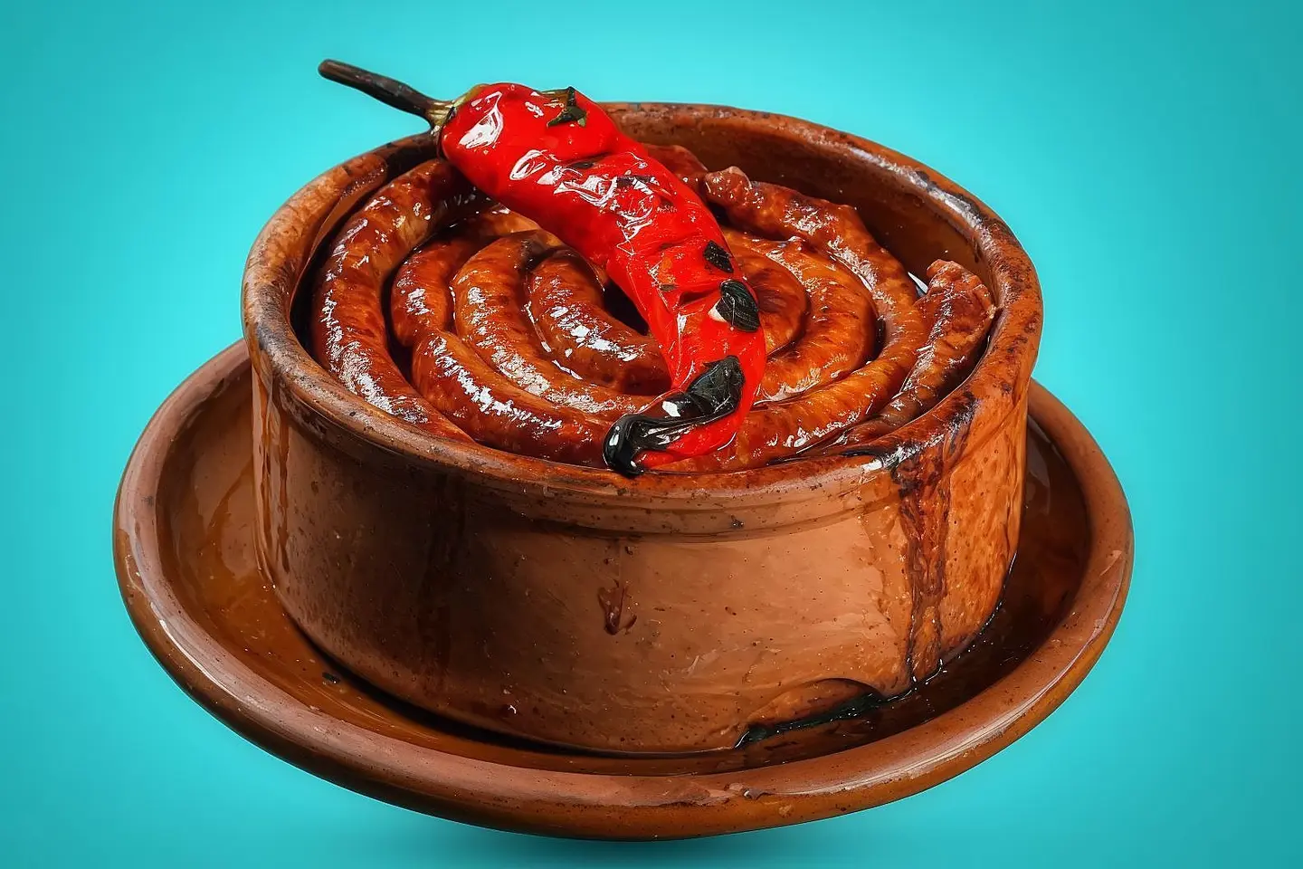 طاجن بطاطس سجق