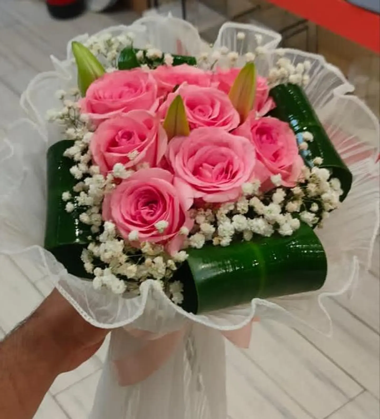 باقة ورديات تغليف قماش