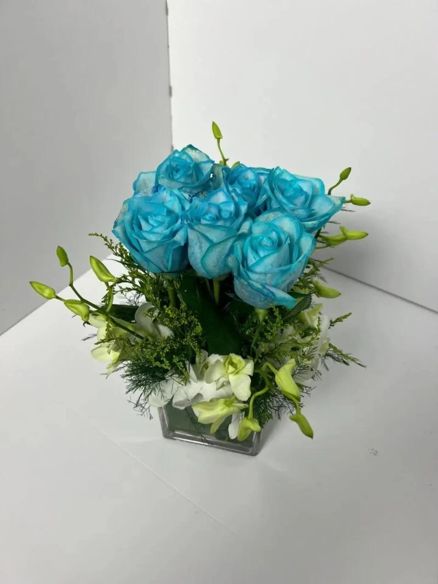 Square Vase Sky Blue