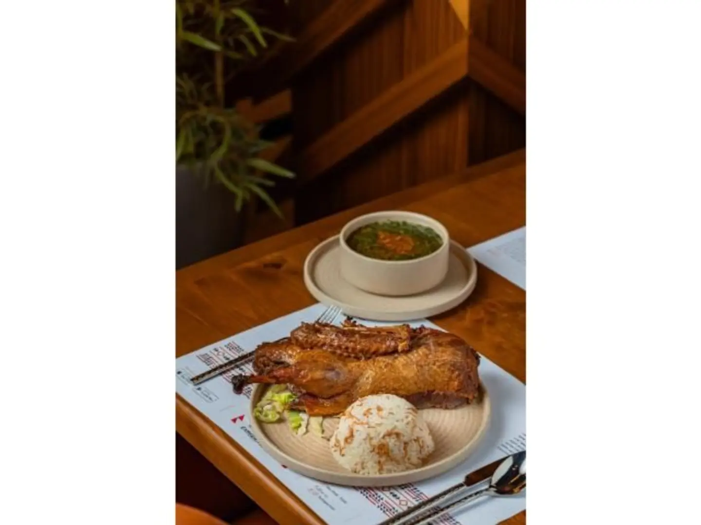 Half A Duck With Mulukhiyah