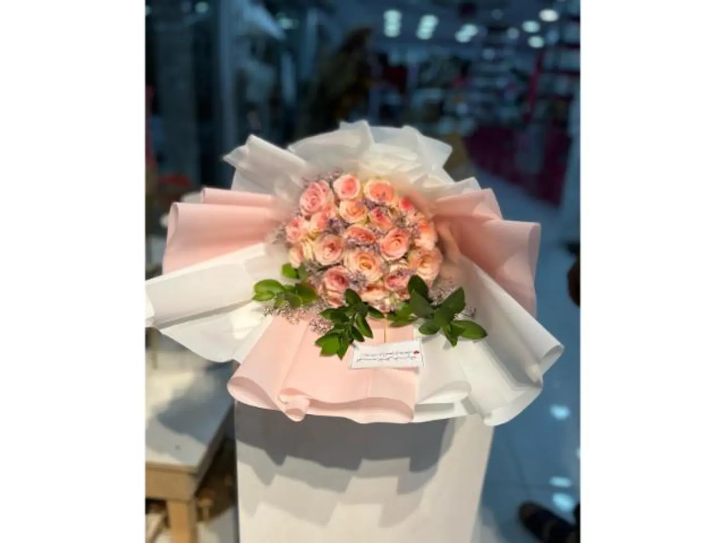 A Bouquet Of Light Pink Roses