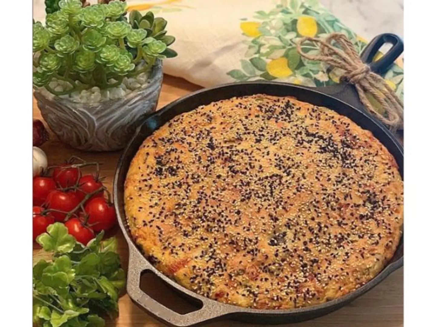 Halloumi And Mozzarella Cake