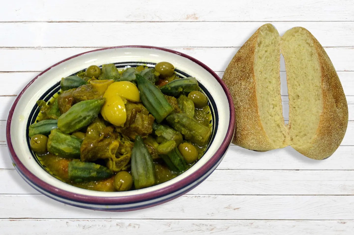 طاجن لحم بالبامية