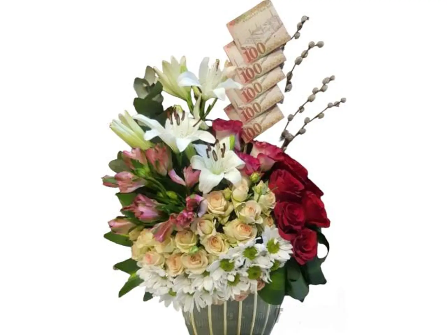 Vase With Fresh Flowers Without Currency 115