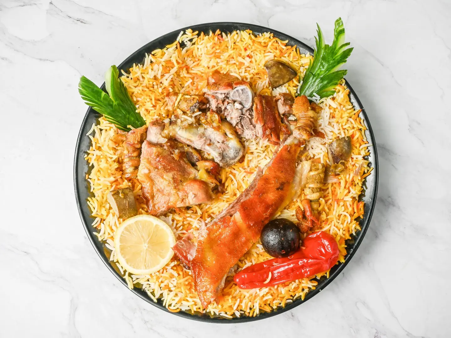 نفر لحم مندي مع ارز (سعودي او مندي او بشاور)