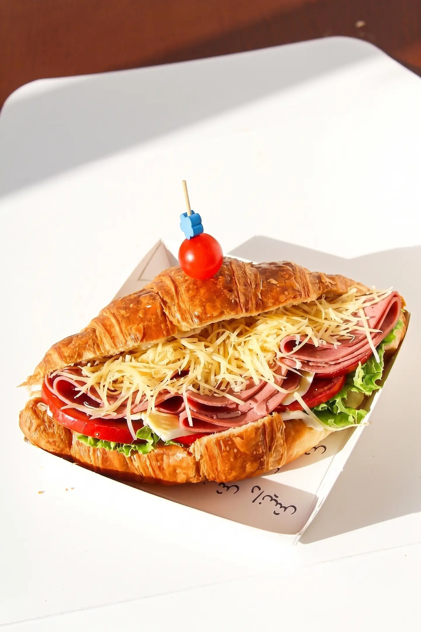 Mortadella Croissant With Cheese