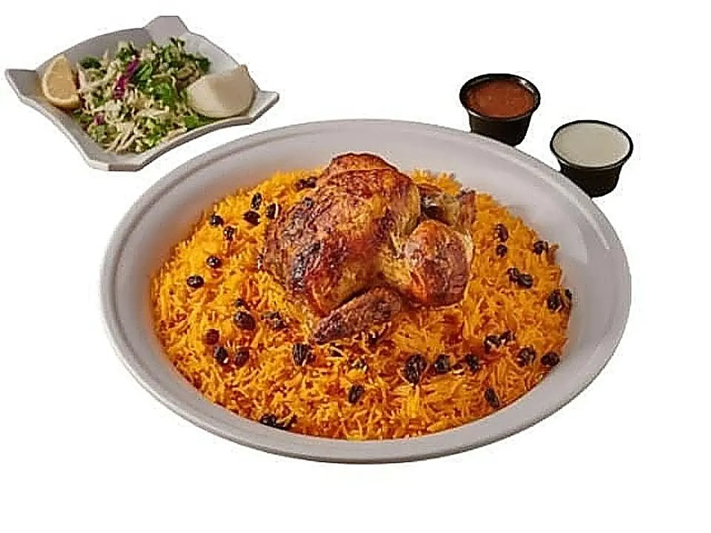 Half A Spicy Grilled Chicken With Rice