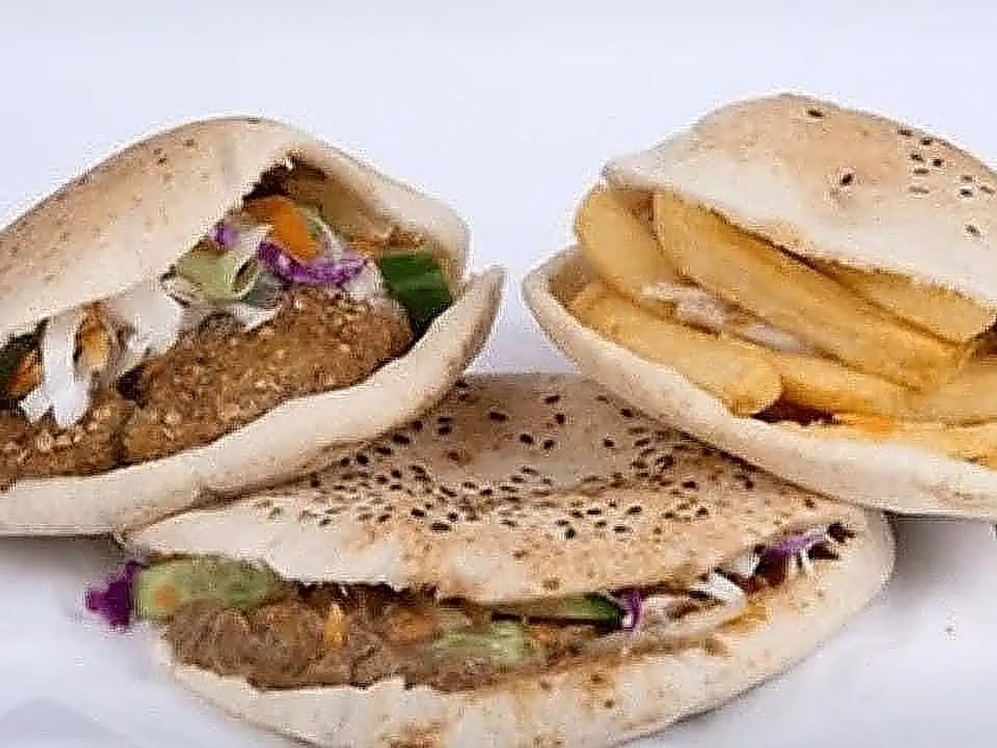 2 Falafel Sandwiches 1 French Fries Sandwich