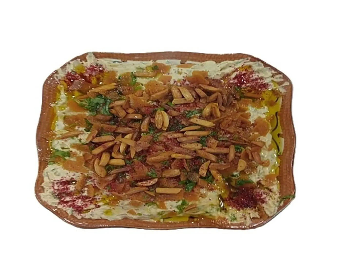 Hummus With Chicken And Nuts