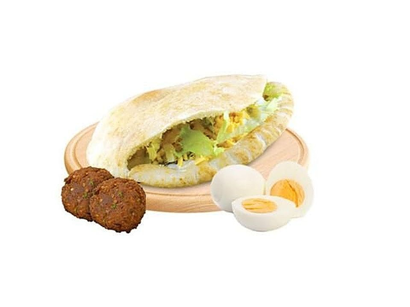 Mixed Falafel Sandwich With Egg
