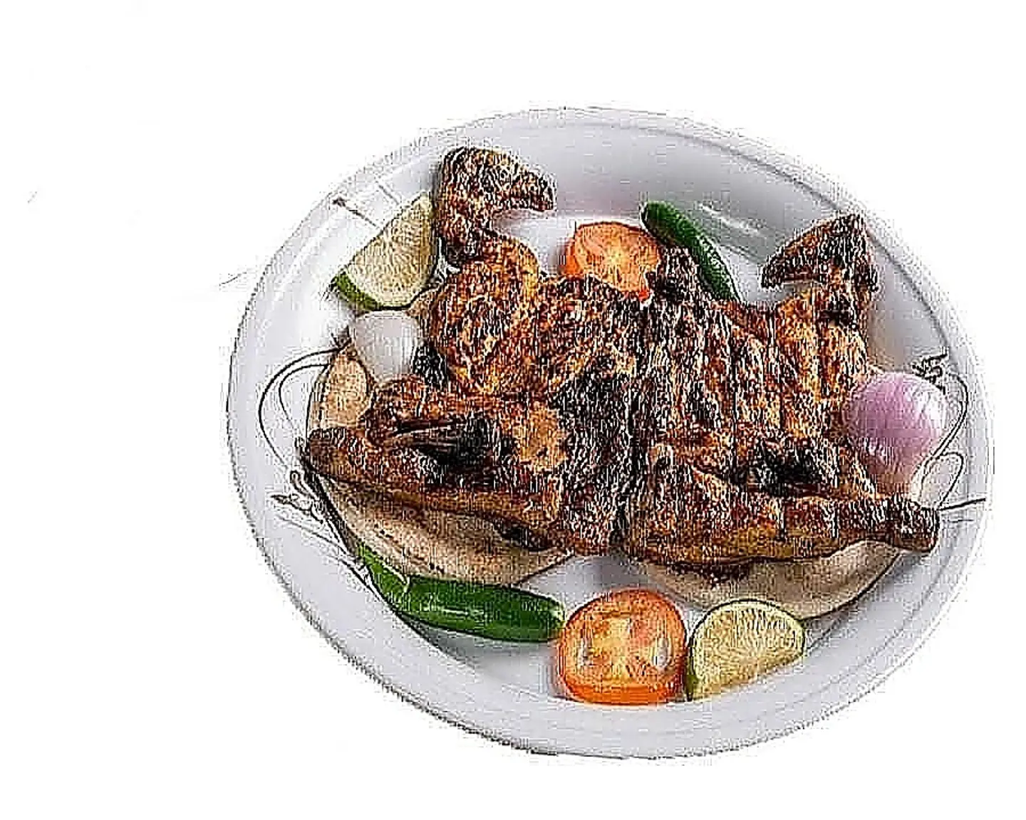 Plain Charcoal Grilled Half Chicken