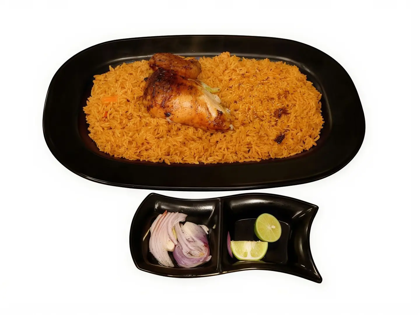 ربع دجاجة شواية مع أرز