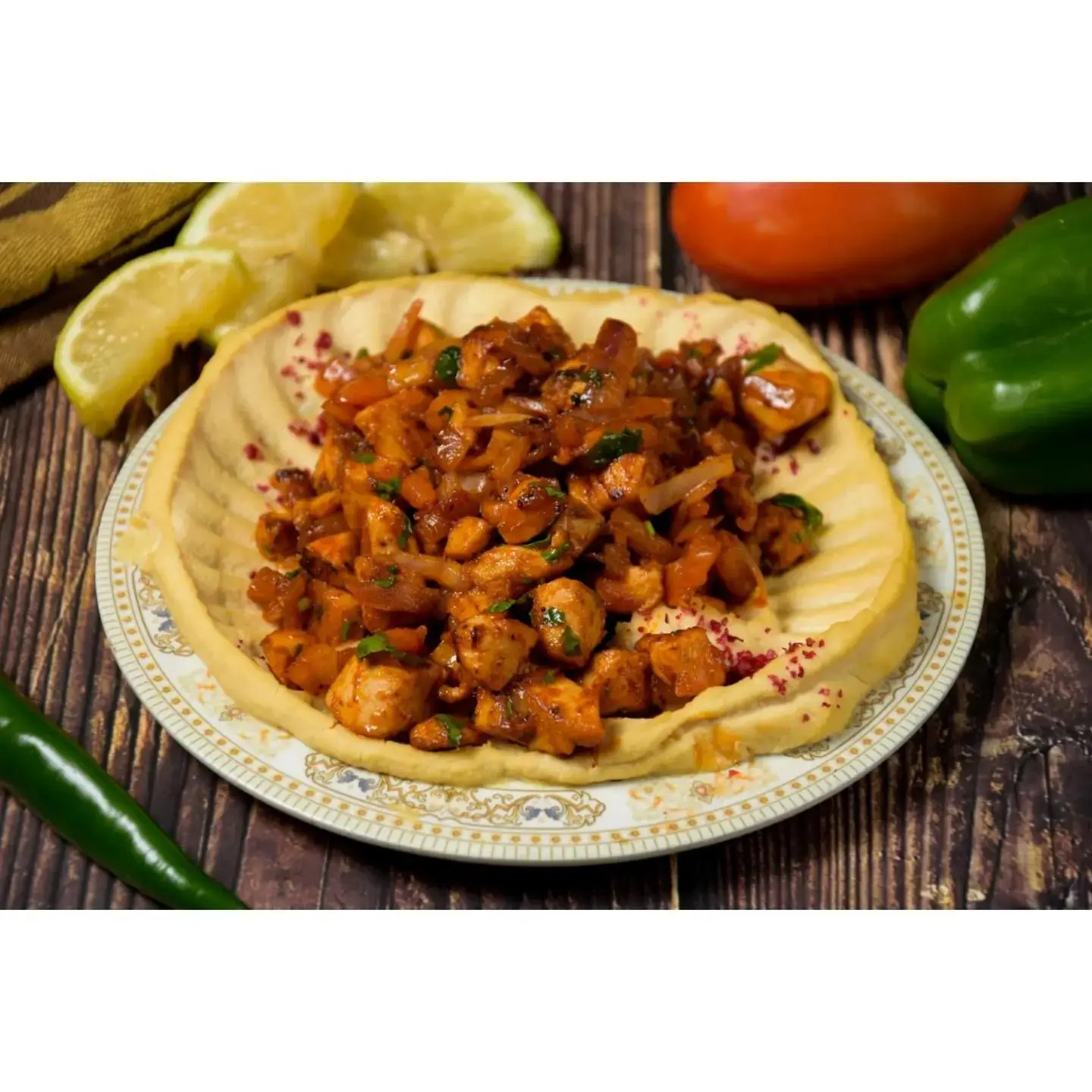 مقلقل دجاج بالحمص