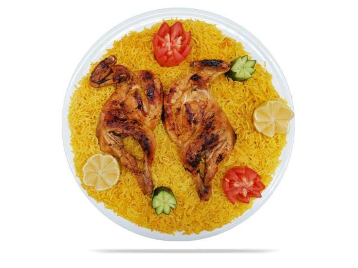 دجاج مظبي ارز مندي نصف حبة
