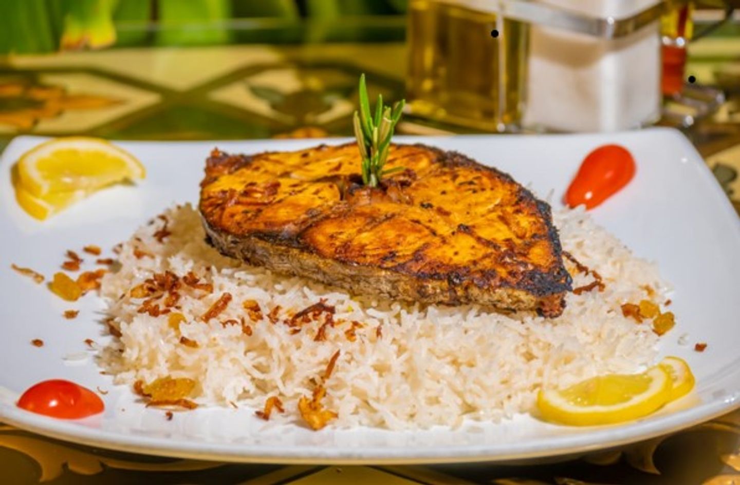 سمك الكنعد مع أرز