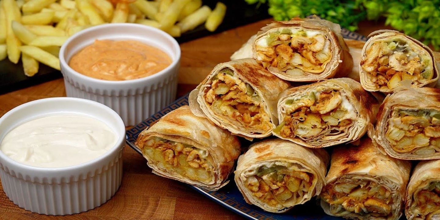 Double Arabic Wrap With Cheese