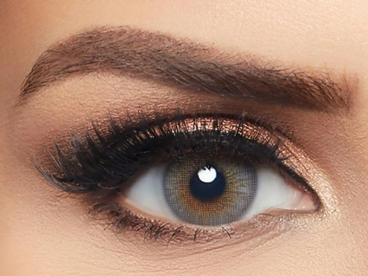 Layala Golden Gray Plain Colored Lenses Pack Of 2 Contact Lens Replacement 3 Months