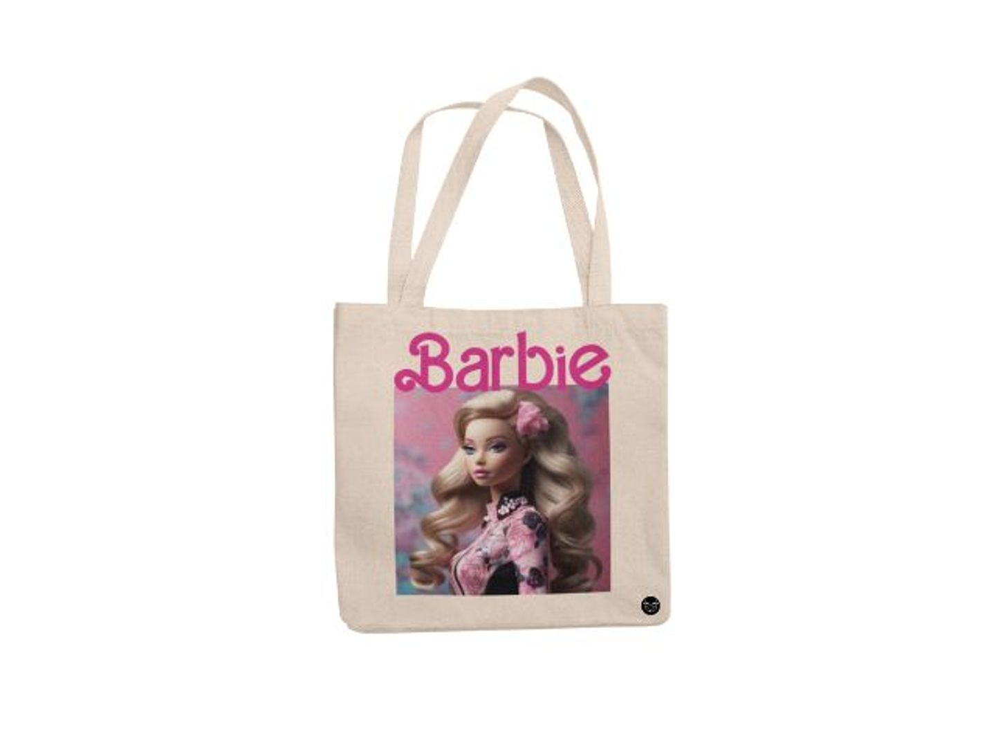 Barbie Picture Beige Tote Bag