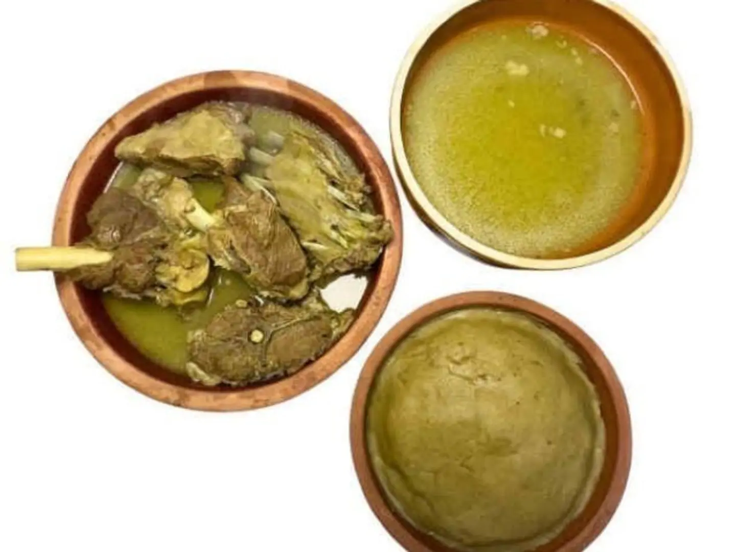 A Portion Of Meat Stew With Porridge