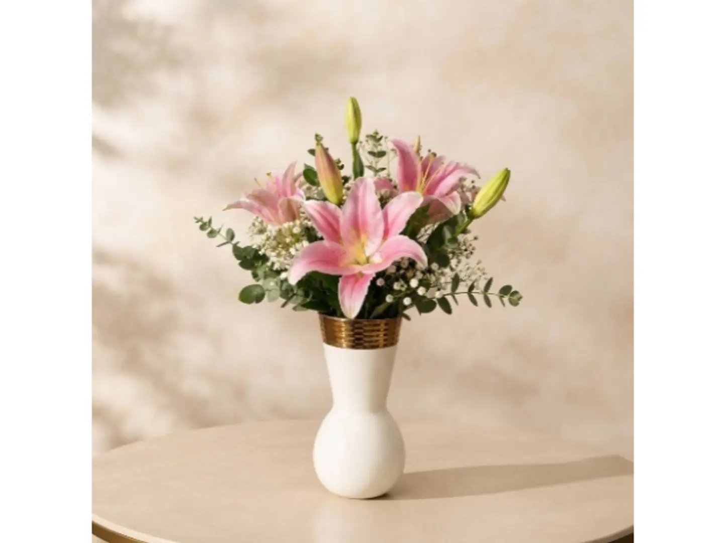 Pink Lily Charm Vase
