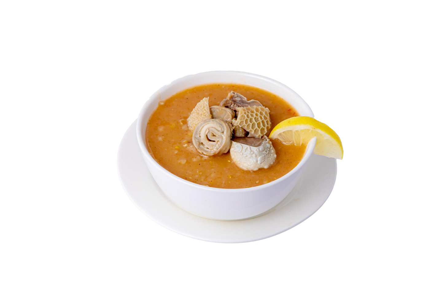 شوربة مع عصبان ولسان و كرشة