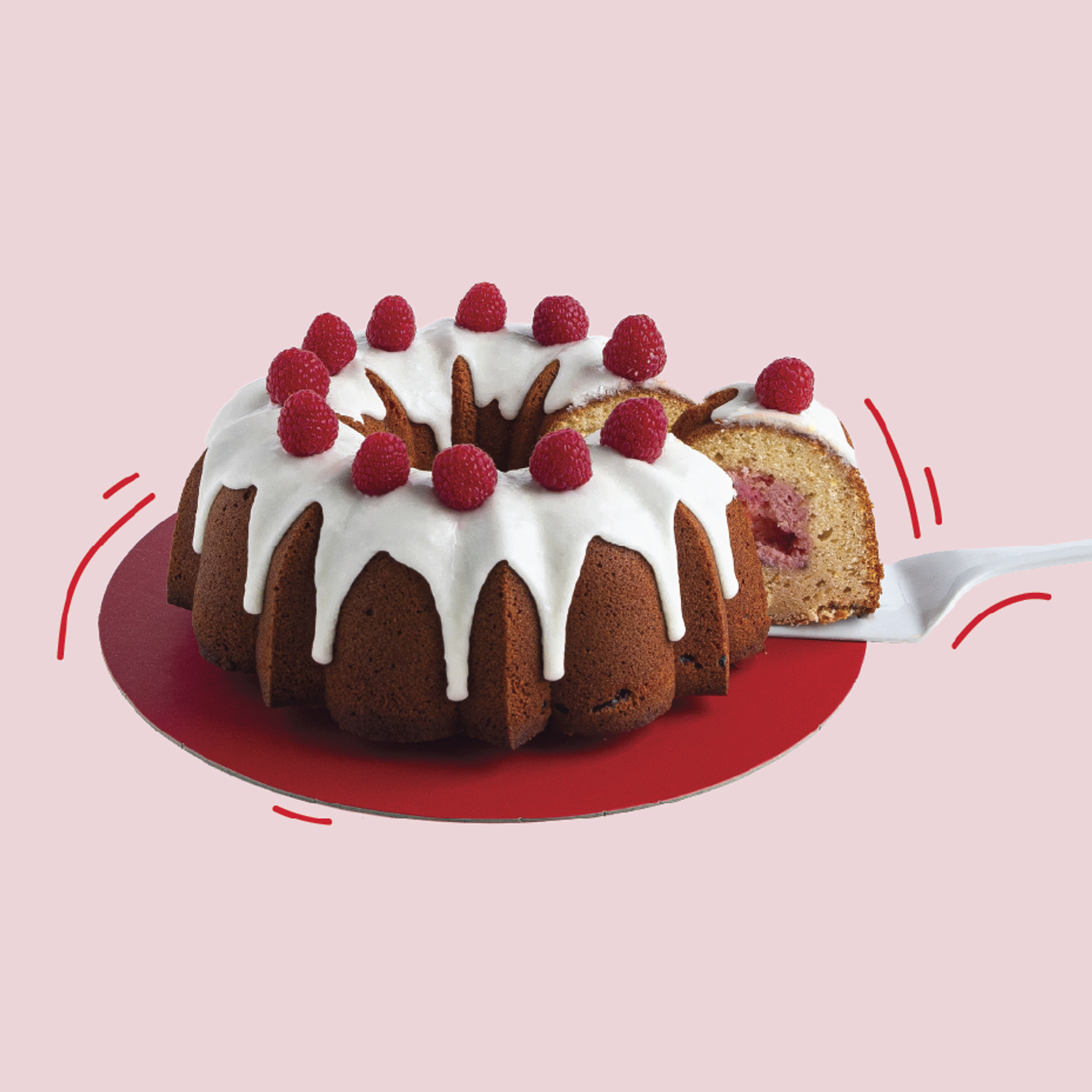 Lemon Raspberry Cake - Large